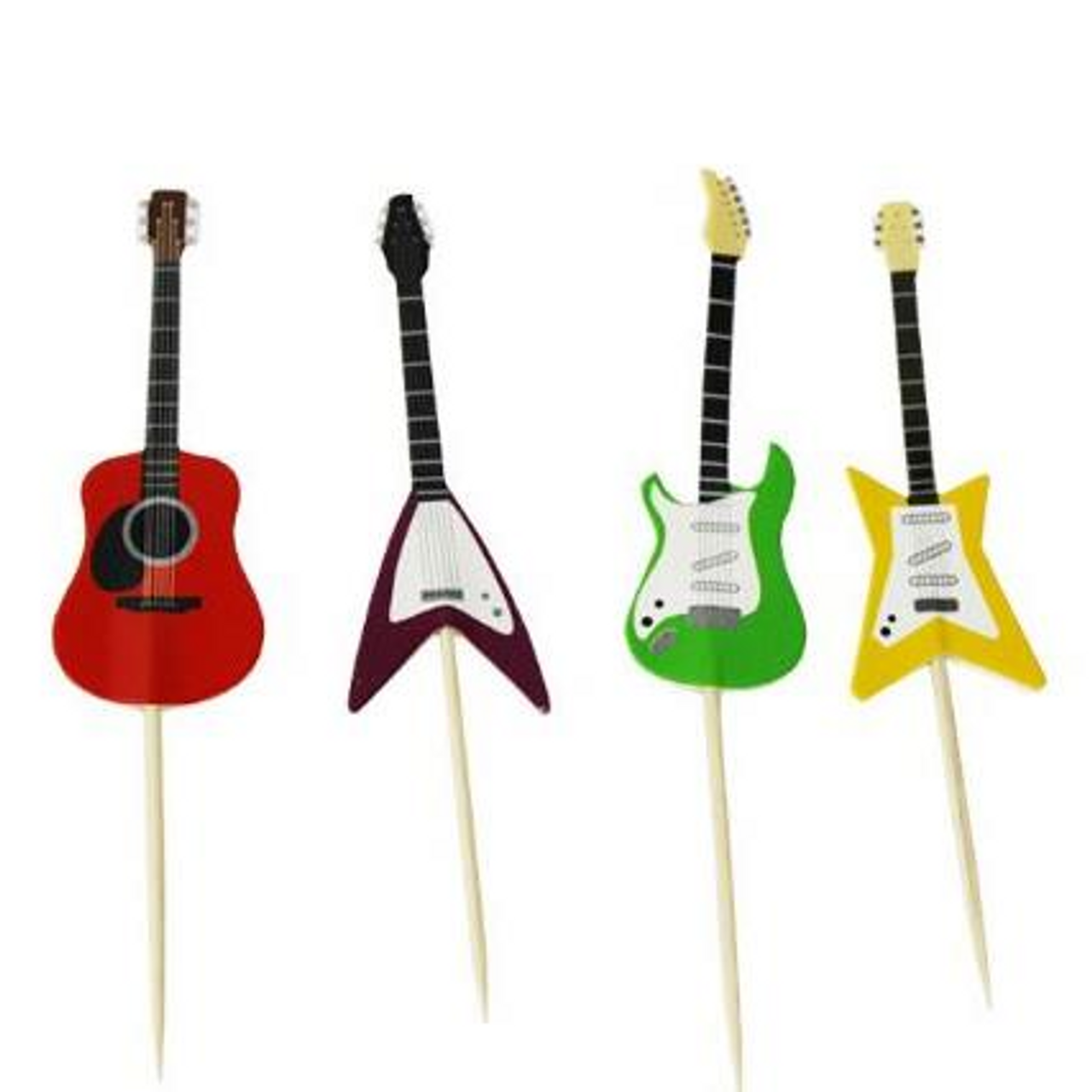 Buy Acoustic Guitar 12 Standup Edible Premium Wafer Paper Cake Toppers  Decoration 12 X 55Mm Online at desertcartINDIA